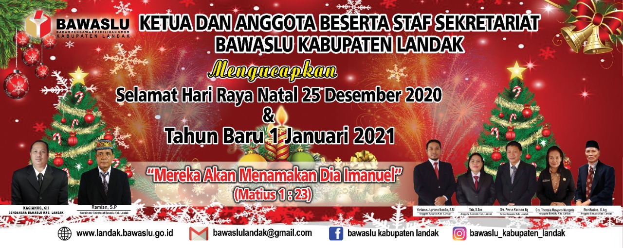 Selamat Hari Raya Natal dan Tahun Baru 2021