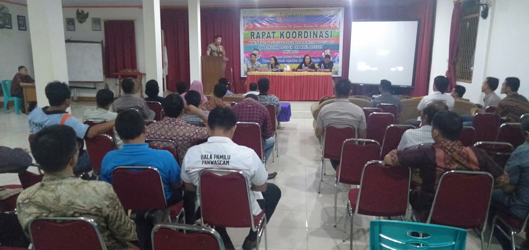 Rapat Koordinasi Monitoring dan Evaluasi Pengawasan Pemilihan Legislatif dan Pemilihan Presiden dan Wakil Presiden Tahun 2019