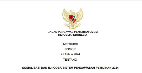 Surat Instruksi Ujicoba Siwaslih 2024