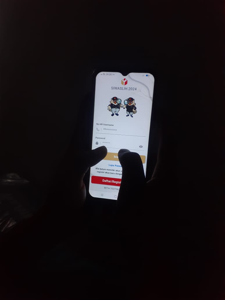 Aplikasi Siwaslih, foto oleh A. Becker