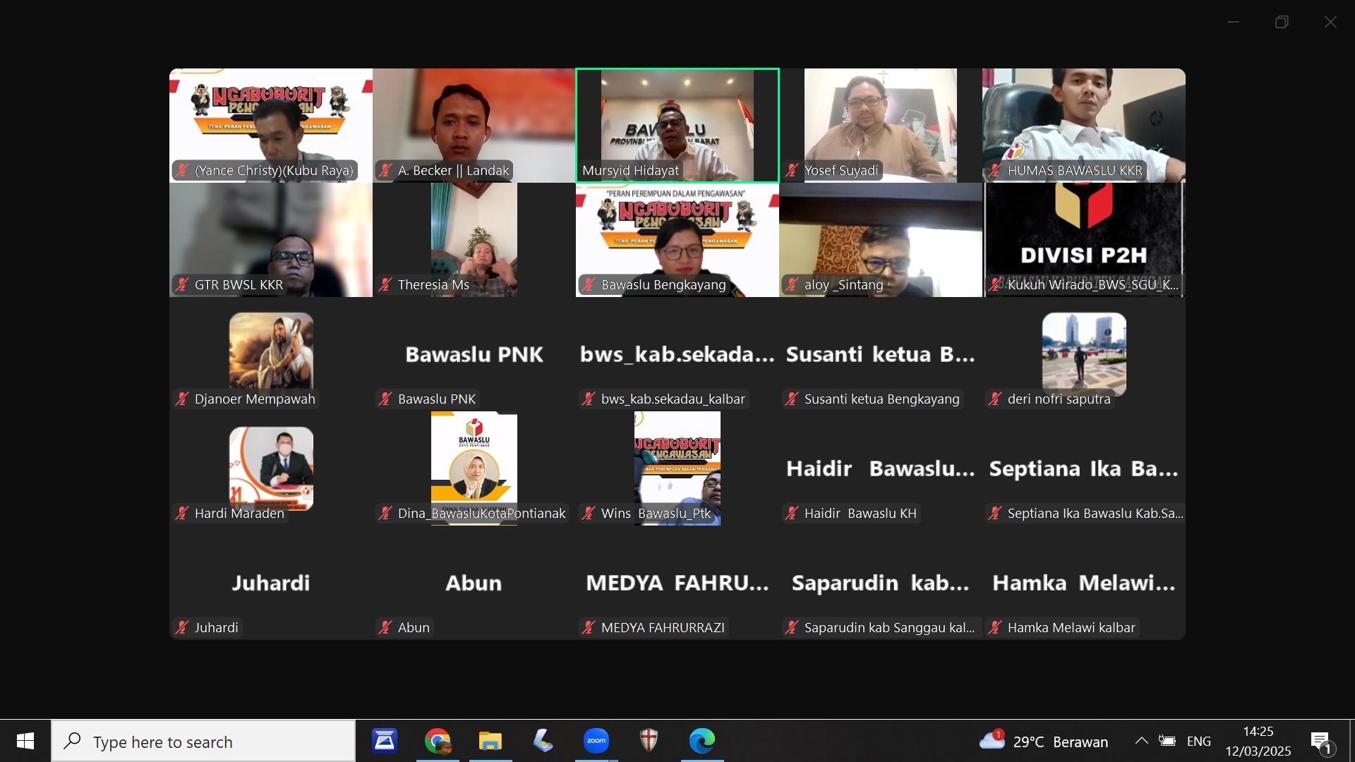 Tangkapan layar via zoom meeting (12/03/2025)