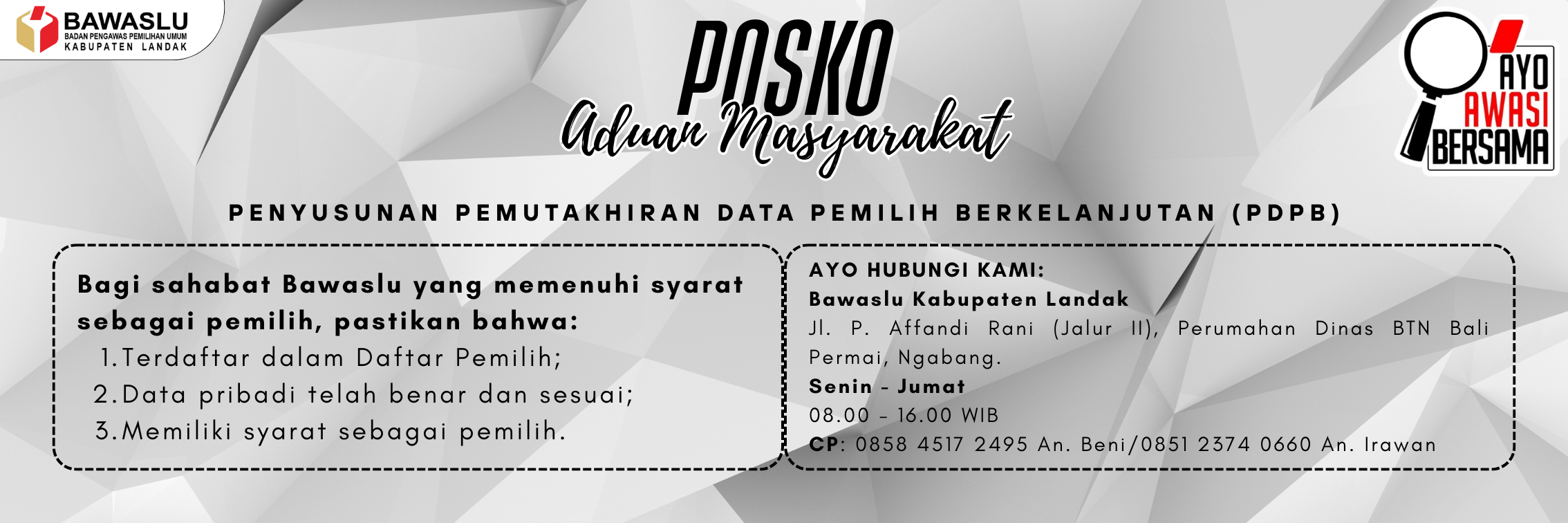 Posko Aduan Masyarakat PDPB