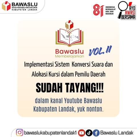Grafis Bawaslu Membelajarkan Volume 2 Sudah Tayang