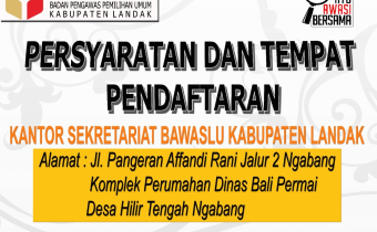 Pengumuman Pendaftaran Calon Anggota Panwaslu Kecamatan