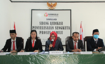 Bawaslu Landak Gelar Simulasi Sidang Adjudikasi Penyelesaian Sengketa Proses Pemilu