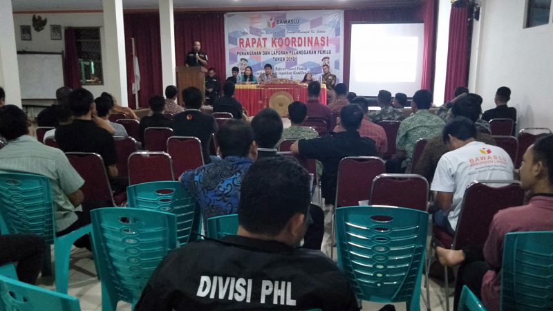 Rapat Koordinasi Penanganan Temuan dan Laporan Pelanggaran Pemilu Tahun 2019