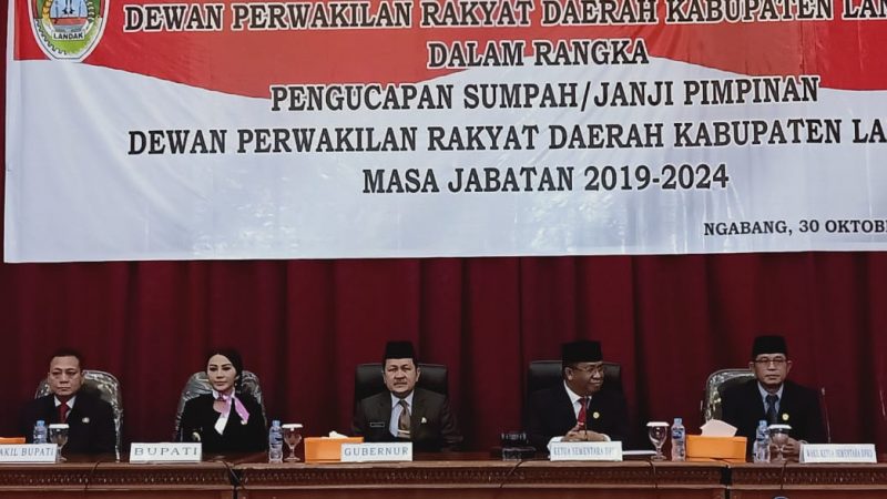 Pengucapan Sumpah Janji Pimpinan DPRD Kabupaten Landak